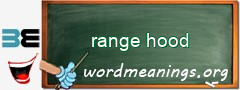 WordMeaning blackboard for range hood